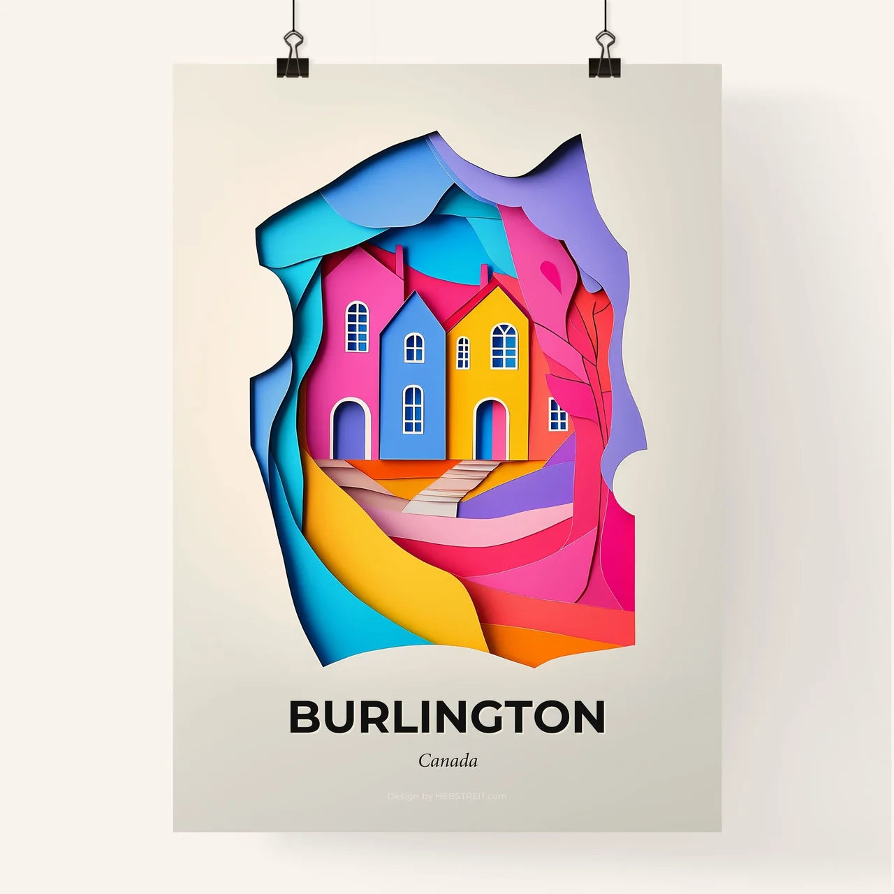 Vivid Burlington, Canada, Colorful Poster