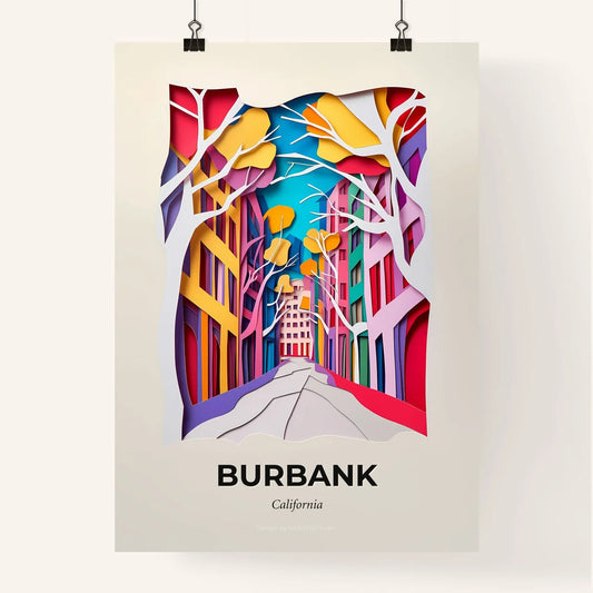 Vivid Burbank, California, Colorful Poster