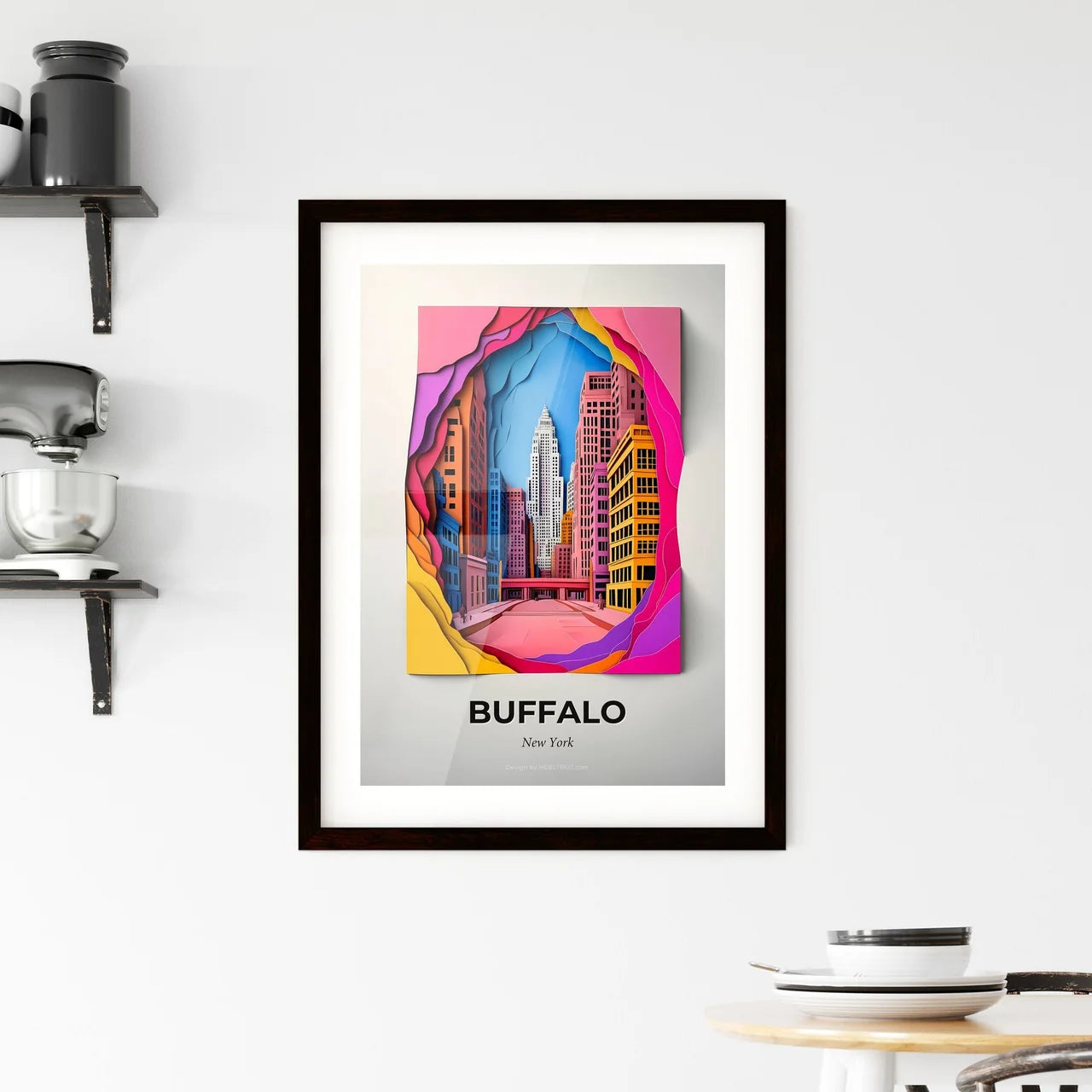 Vivid Buffalo, New York, Framed Wall Art
