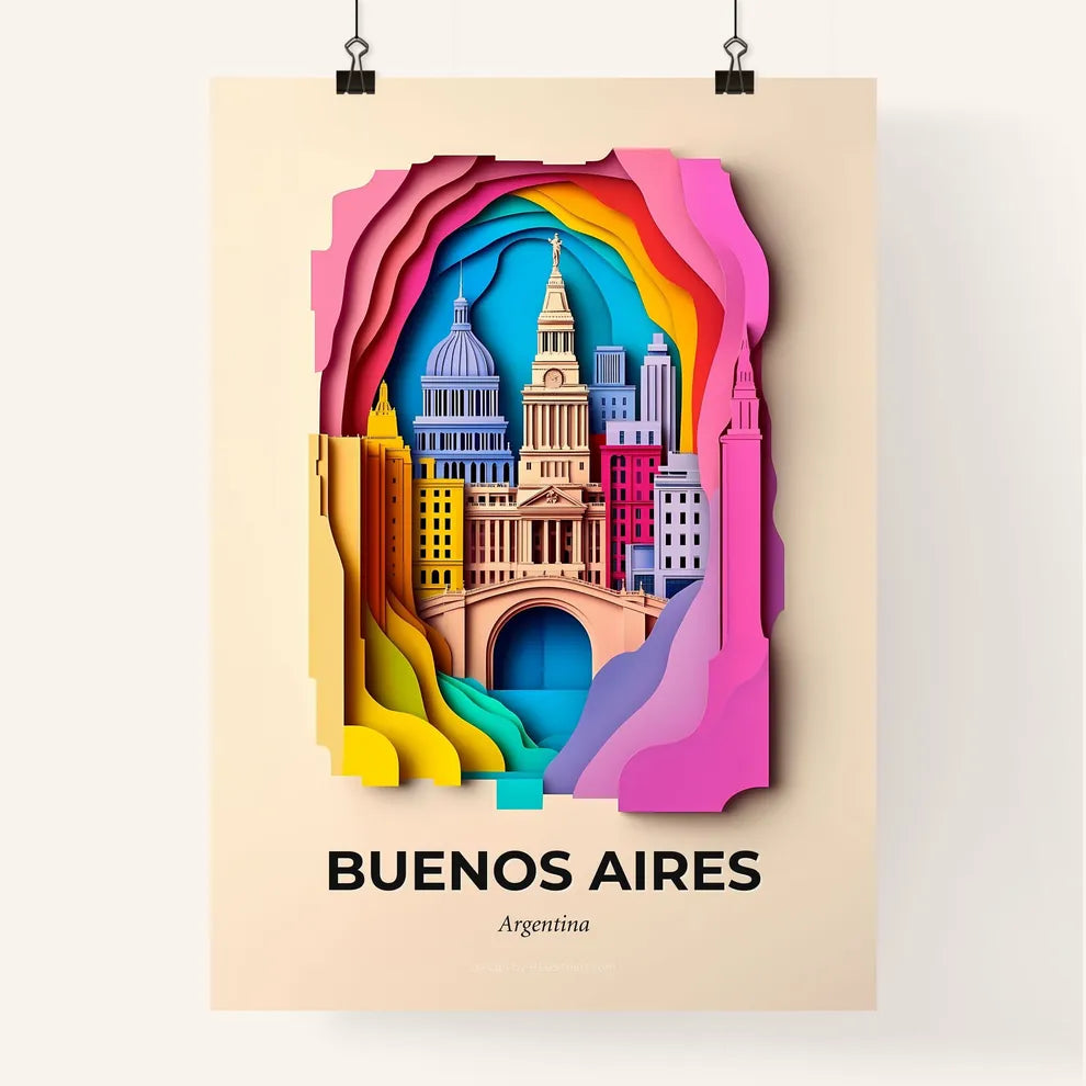 Vivid Buenos Aires, Argentina, Colorful Poster