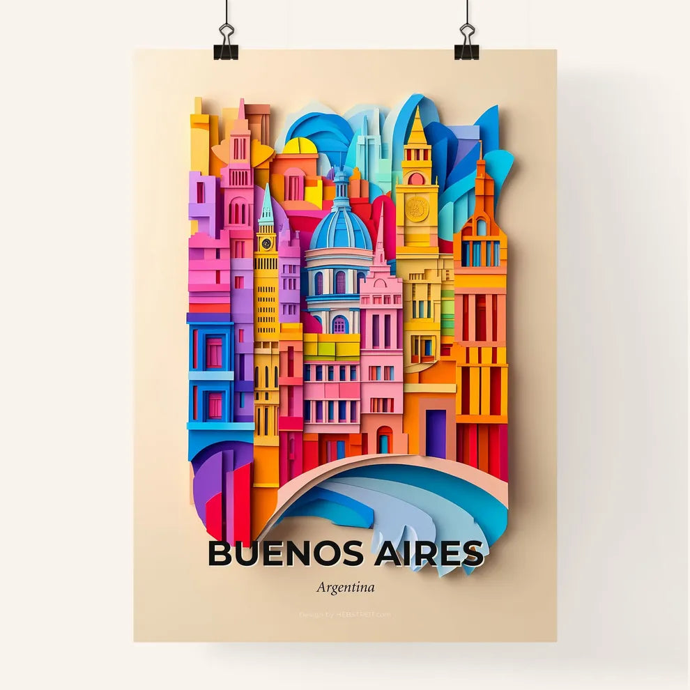 Vivid Buenos Aires, Argentina, Colorful Poster