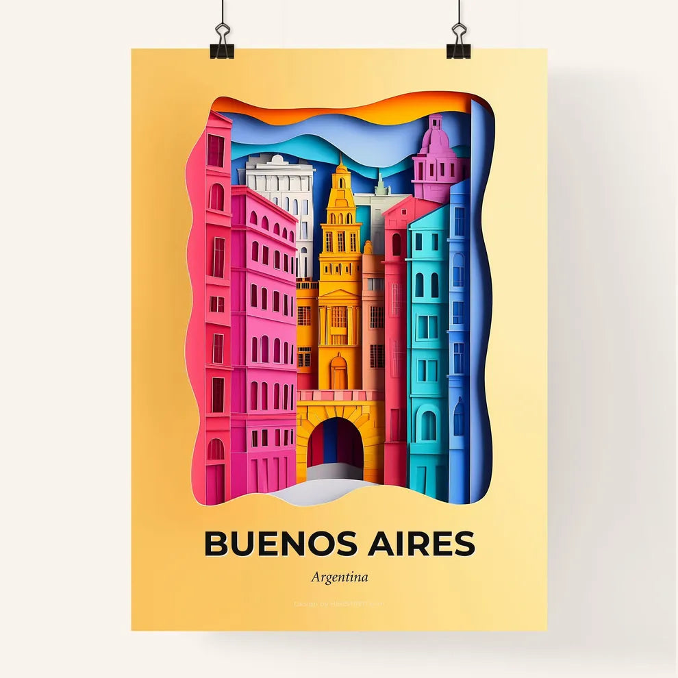 Vivid Buenos Aires, Argentina, Colorful Poster