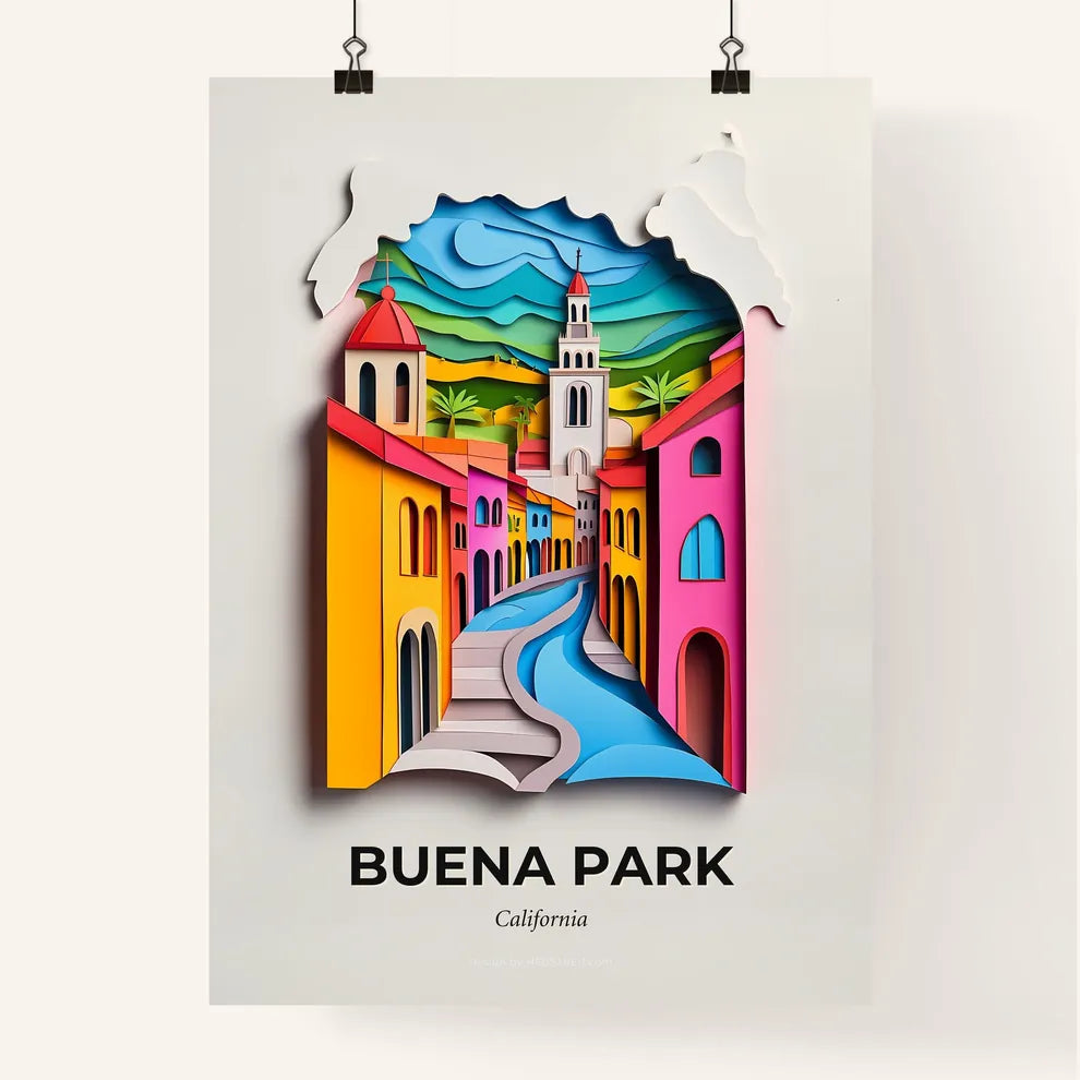 Vivid Buena Park, California, Colorful Poster