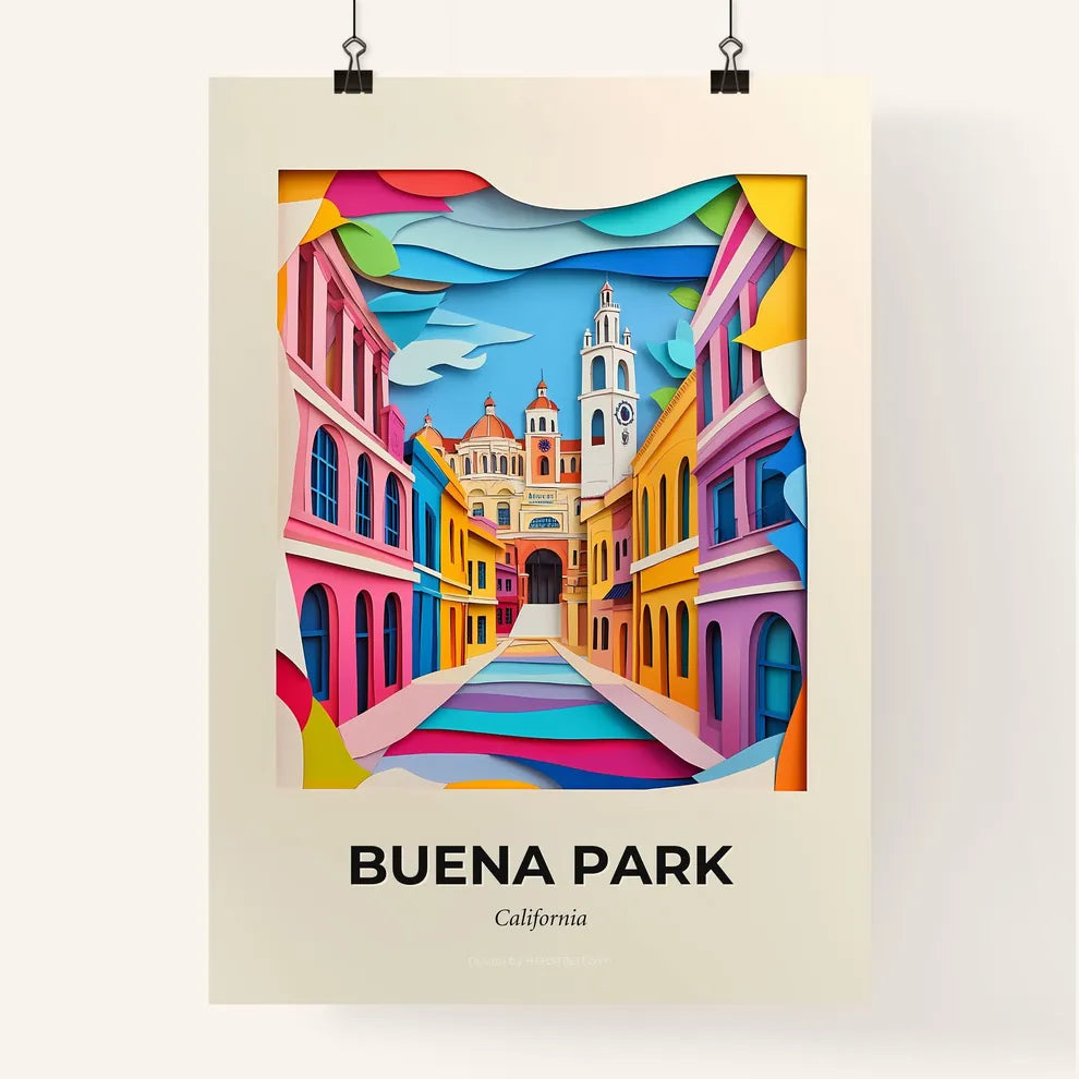 Vivid Buena Park, California, Colorful Poster
