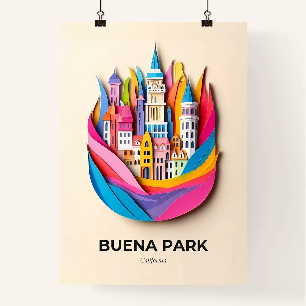 Vivid Buena Park, California, Colorful Poster