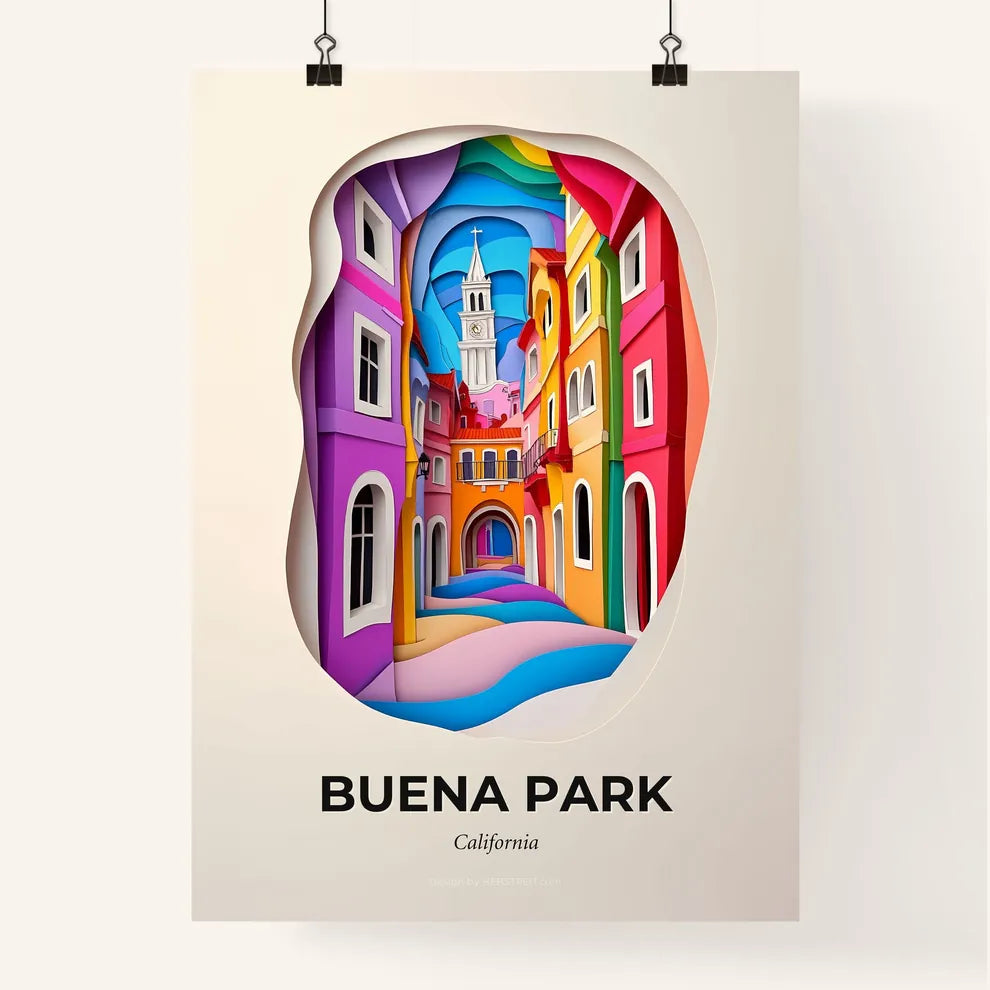 Vivid Buena Park, California, Colorful Poster