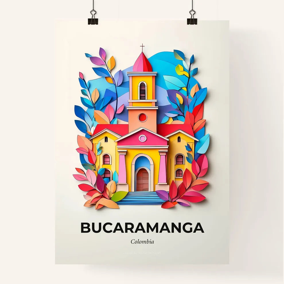 Vivid Bucaramanga, Colombia, Colorful Poster