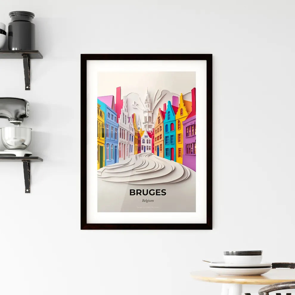 Vivid Bruges , Belgium, Framed Wall Art