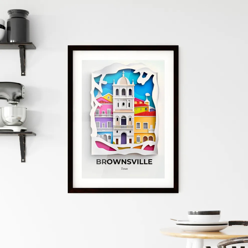 Vivid Brownsville, Texas, Framed Wall Art