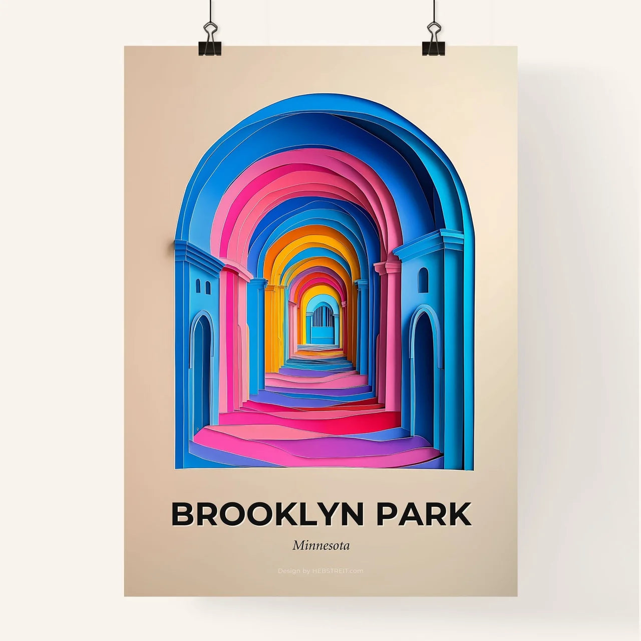 Vivid Brooklyn Park, Minnesota, Colorful Poster