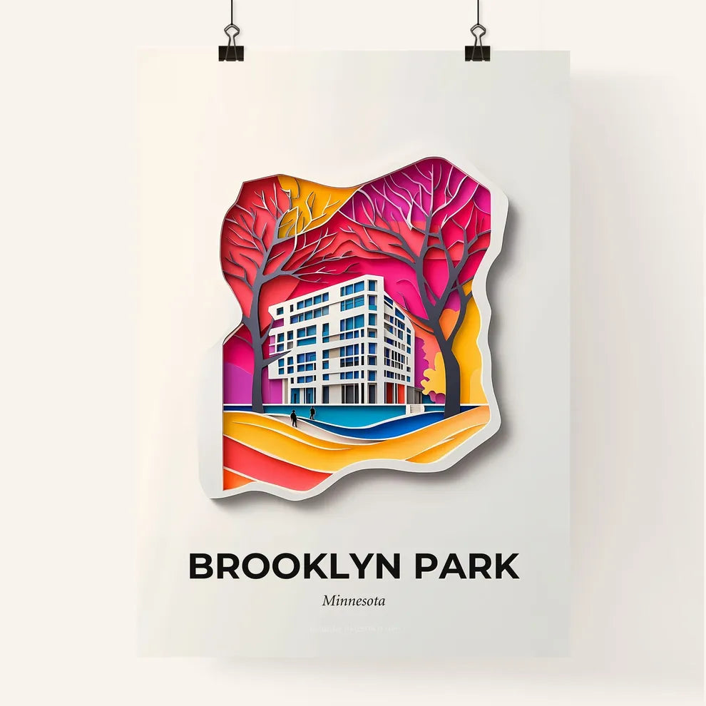 Vivid Brooklyn Park, Minnesota, Colorful Poster