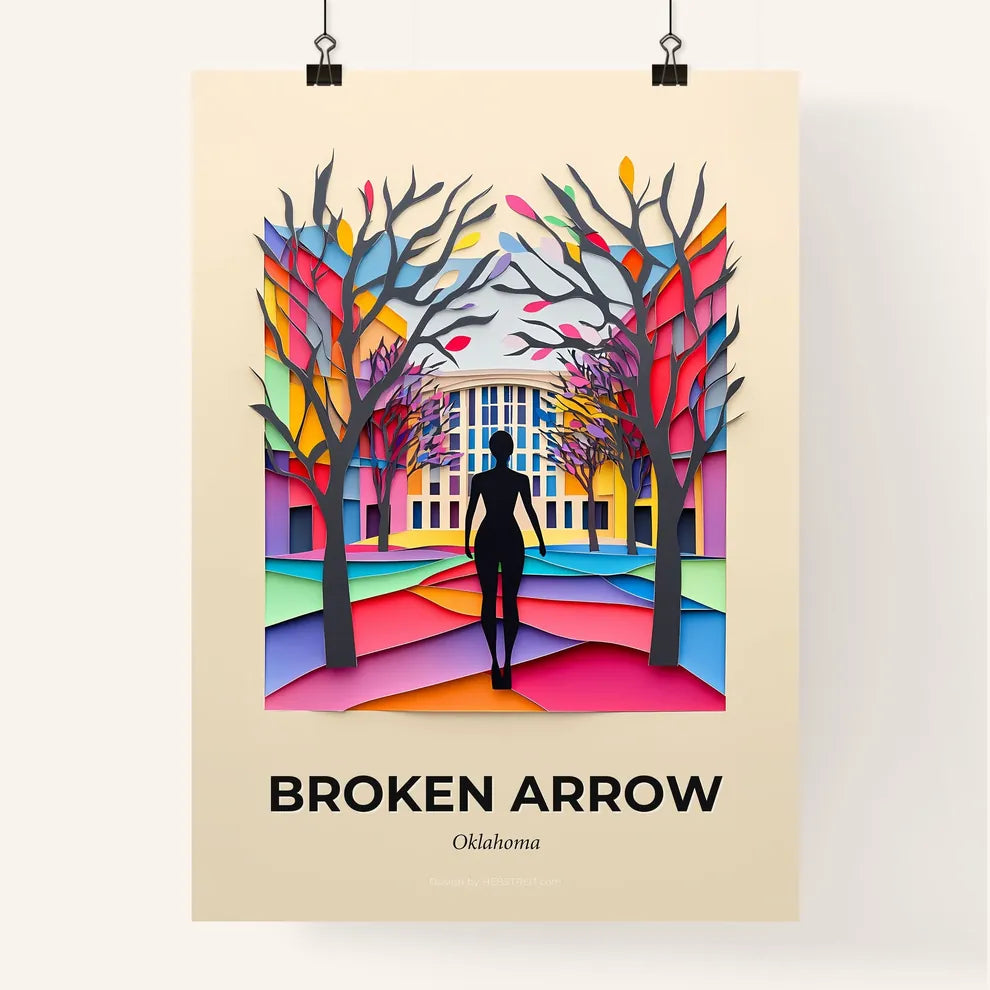 Vivid Broken Arrow, Oklahoma, Colorful Poster