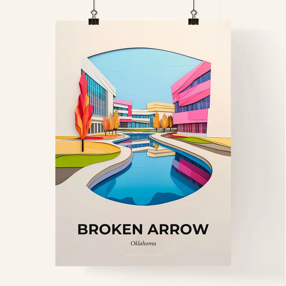 Vivid Broken Arrow, Oklahoma, Colorful Poster
