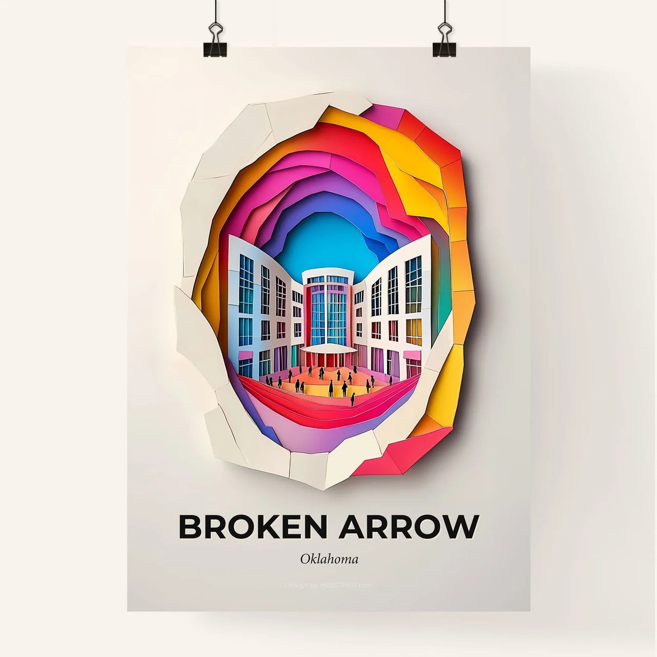 Vivid Broken Arrow, Oklahoma, Colorful Poster