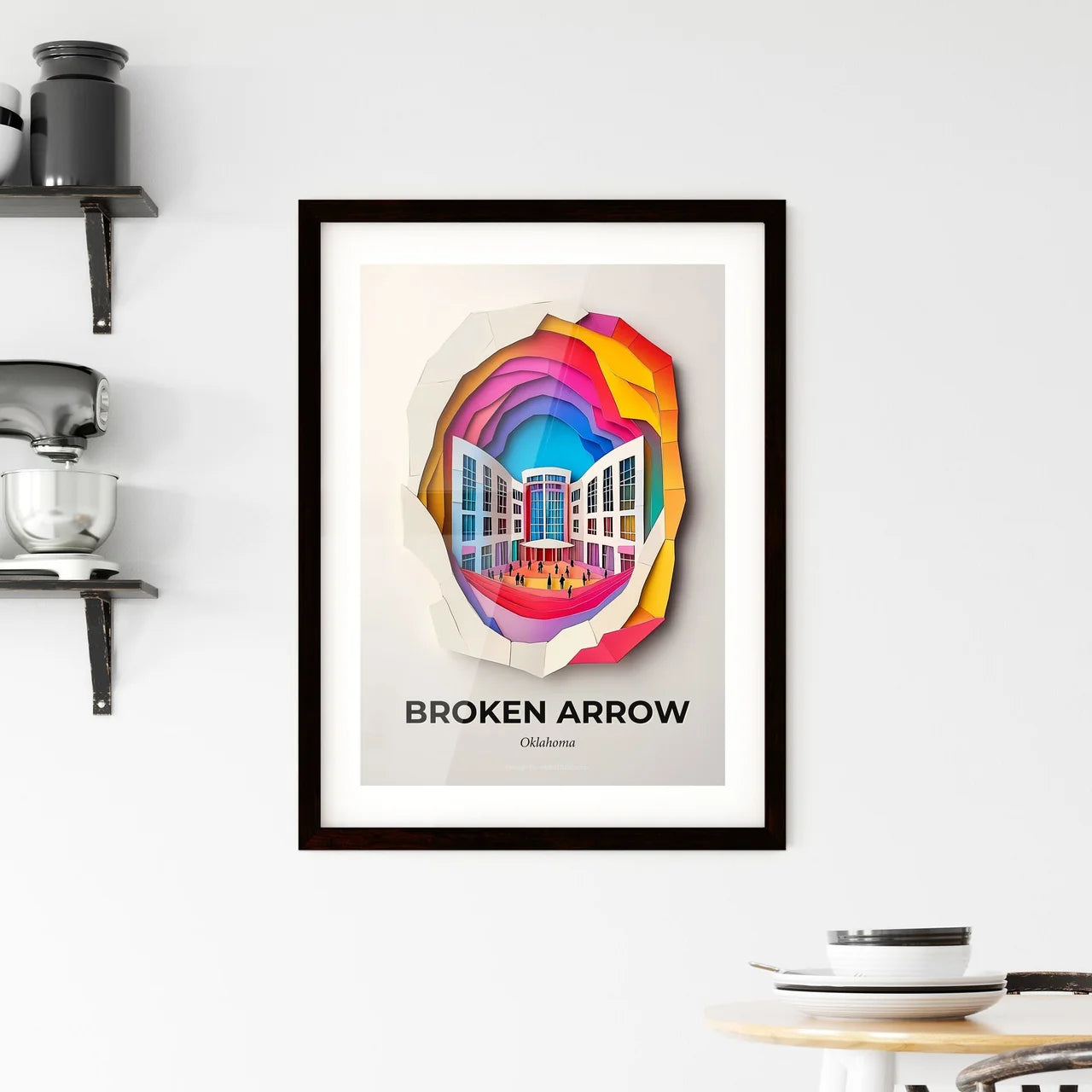 Vivid Broken Arrow, Oklahoma, Framed Wall Art