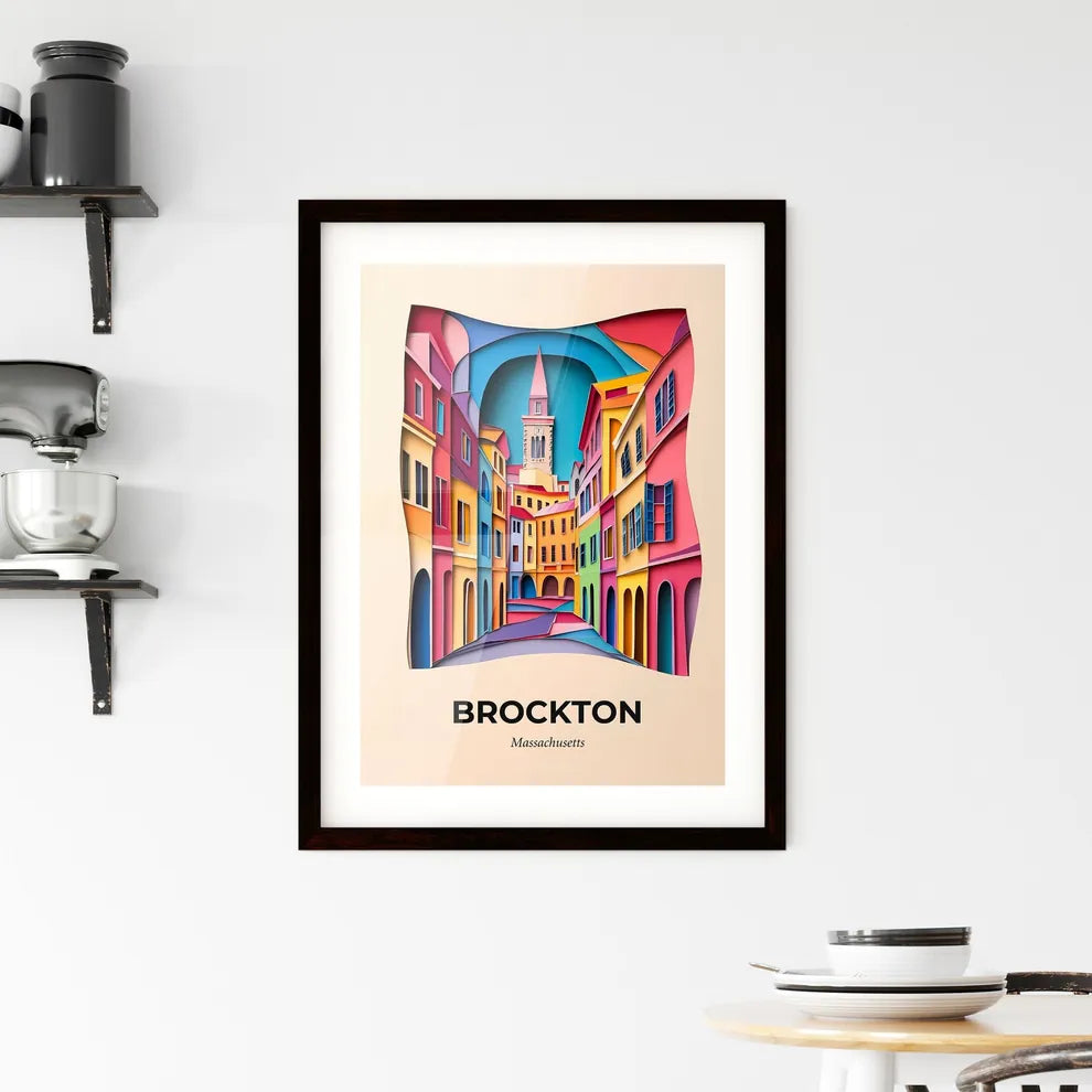 Vivid Brockton, Massachusetts, Framed Wall Art