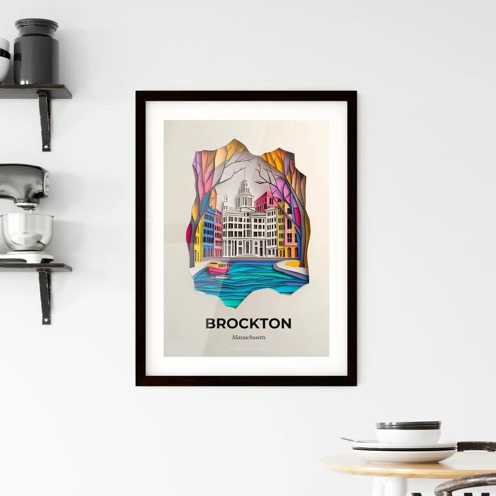 Vivid Brockton, Massachusetts, Framed Wall Art