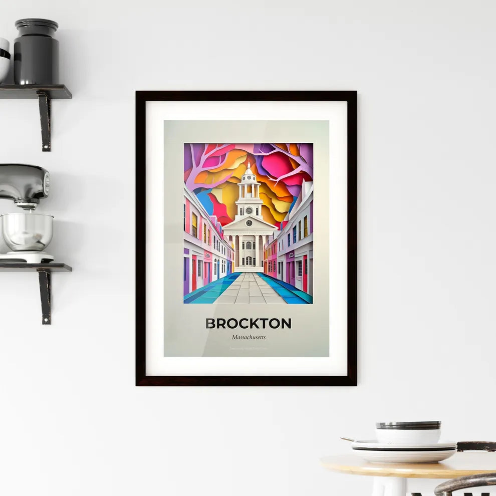Vivid Brockton, Massachusetts, Framed Wall Art