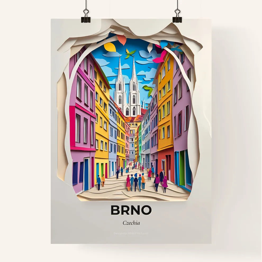 Vivid Brno, Czechia, Colorful Poster
