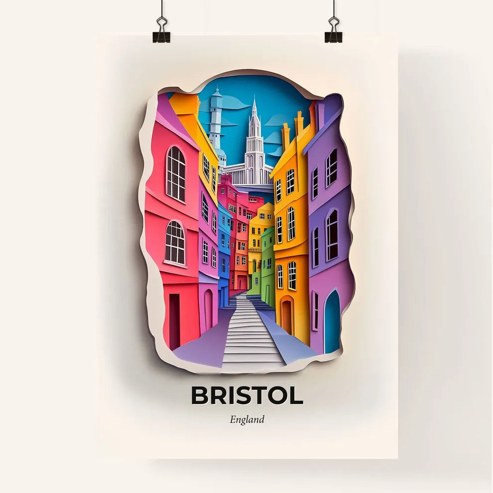 Vivid Bristol, England, Colorful Poster