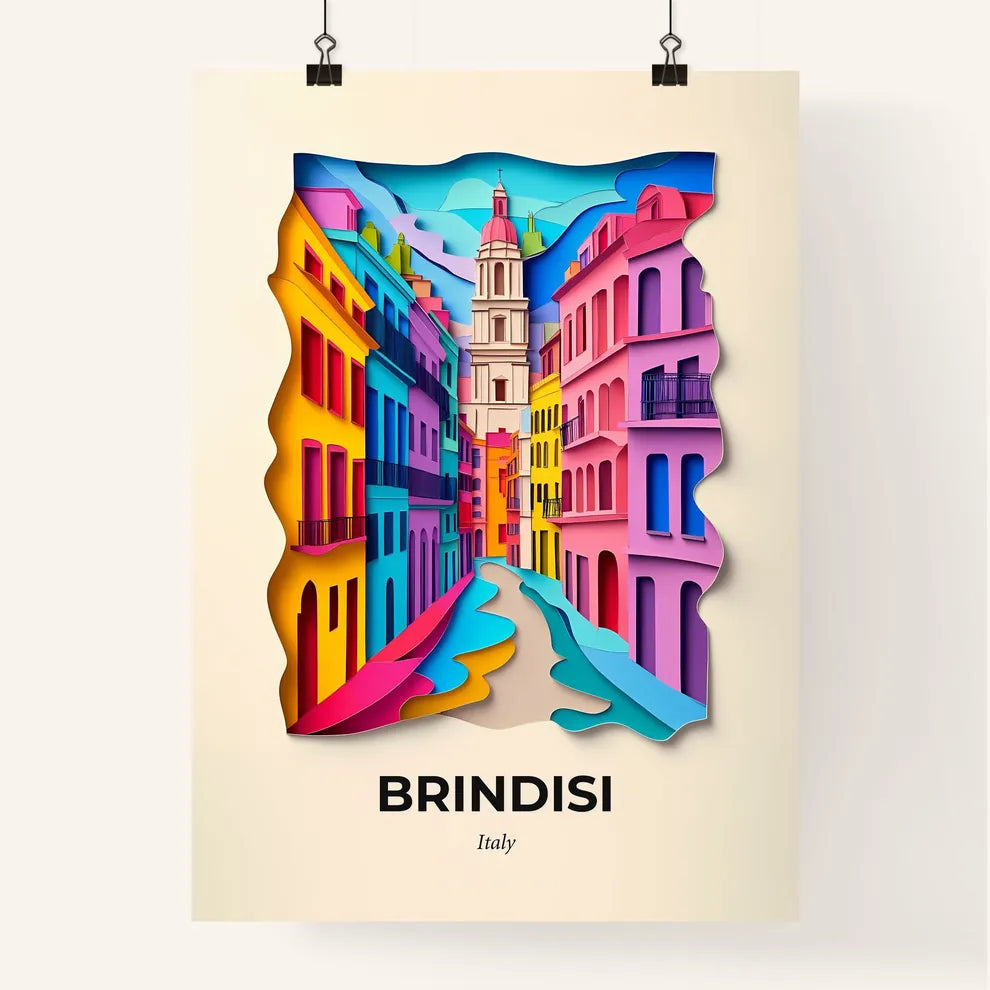 Vivid Brindisi, Italy, Colorful Poster