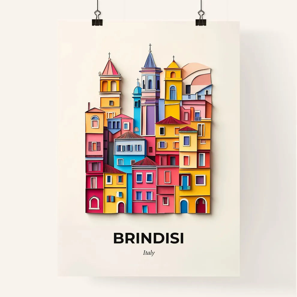 Vivid Brindisi, Italy, Colorful Poster