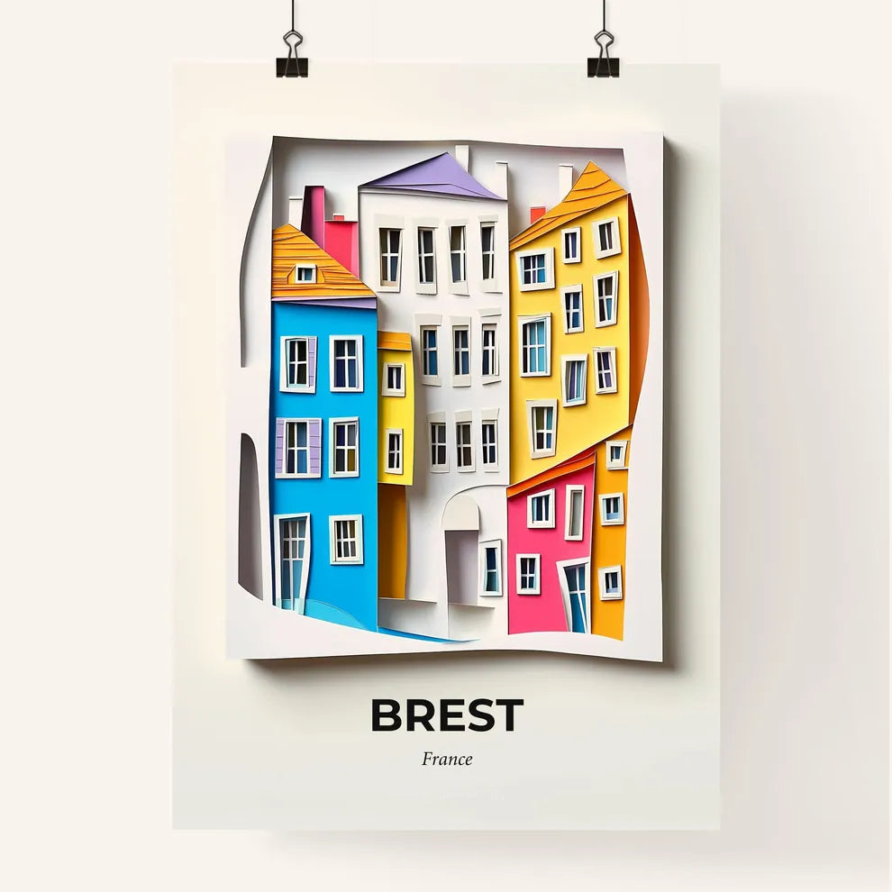 Vivid Brest, France, Colorful Poster