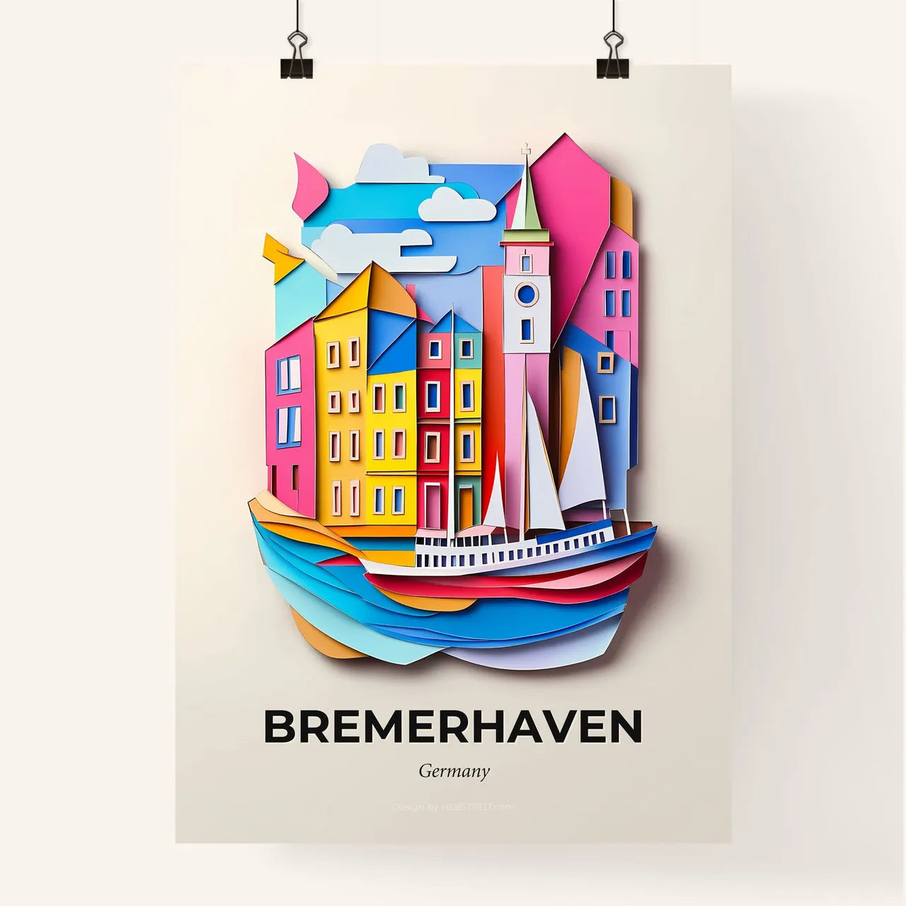 Vivid Bremerhaven, Germany, Colorful Poster