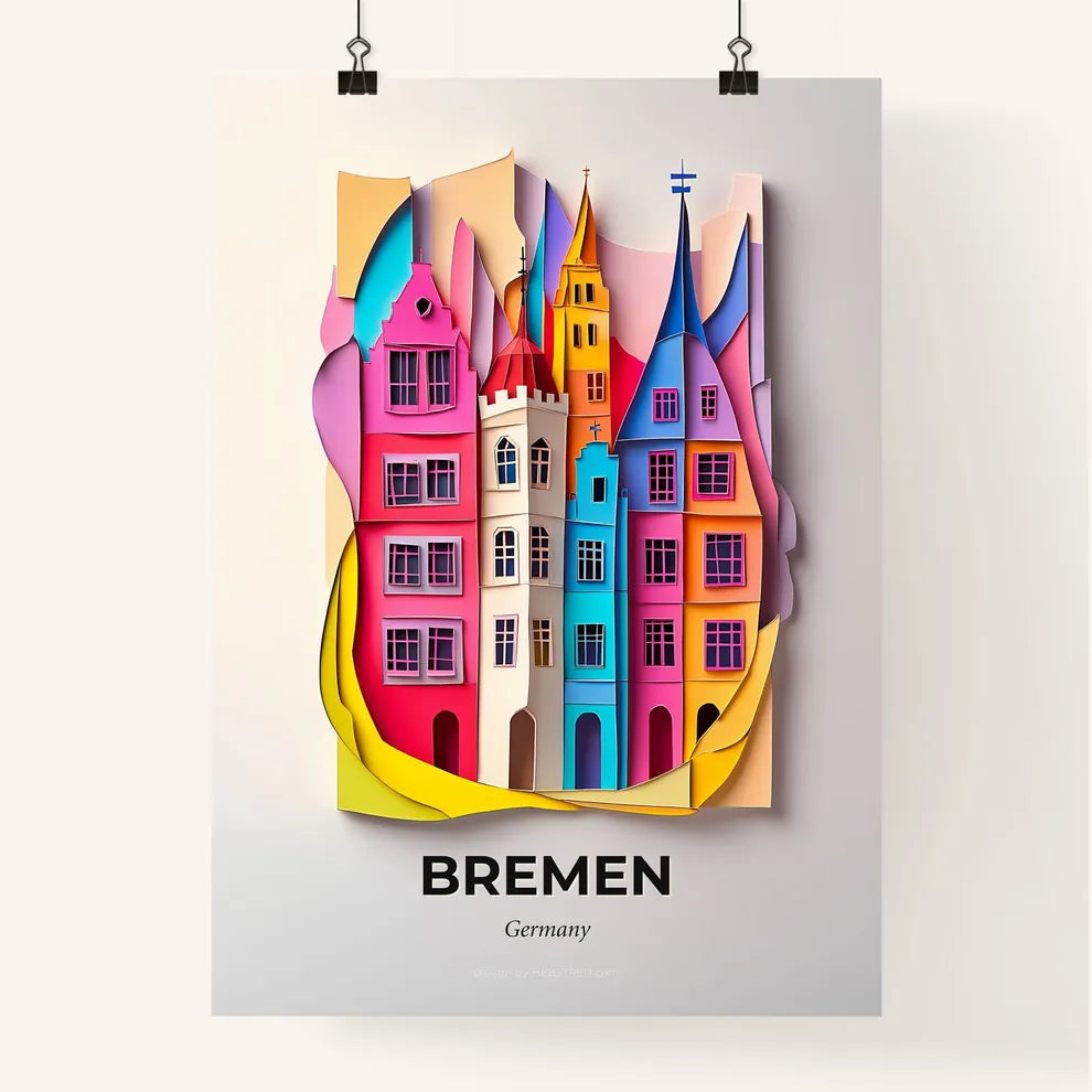 Vivid Bremen, Germany, Colorful Poster
