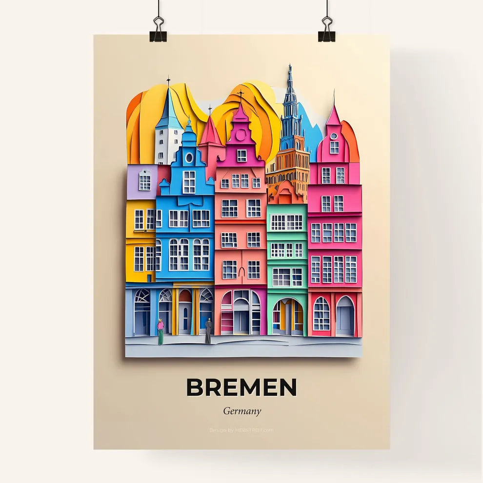 Vivid Bremen, Germany, Colorful Poster