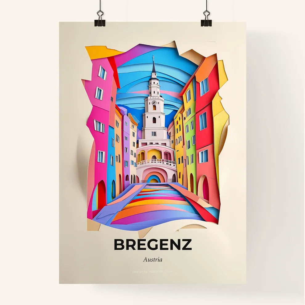 Vivid Bregenz, Austria, Colorful Poster