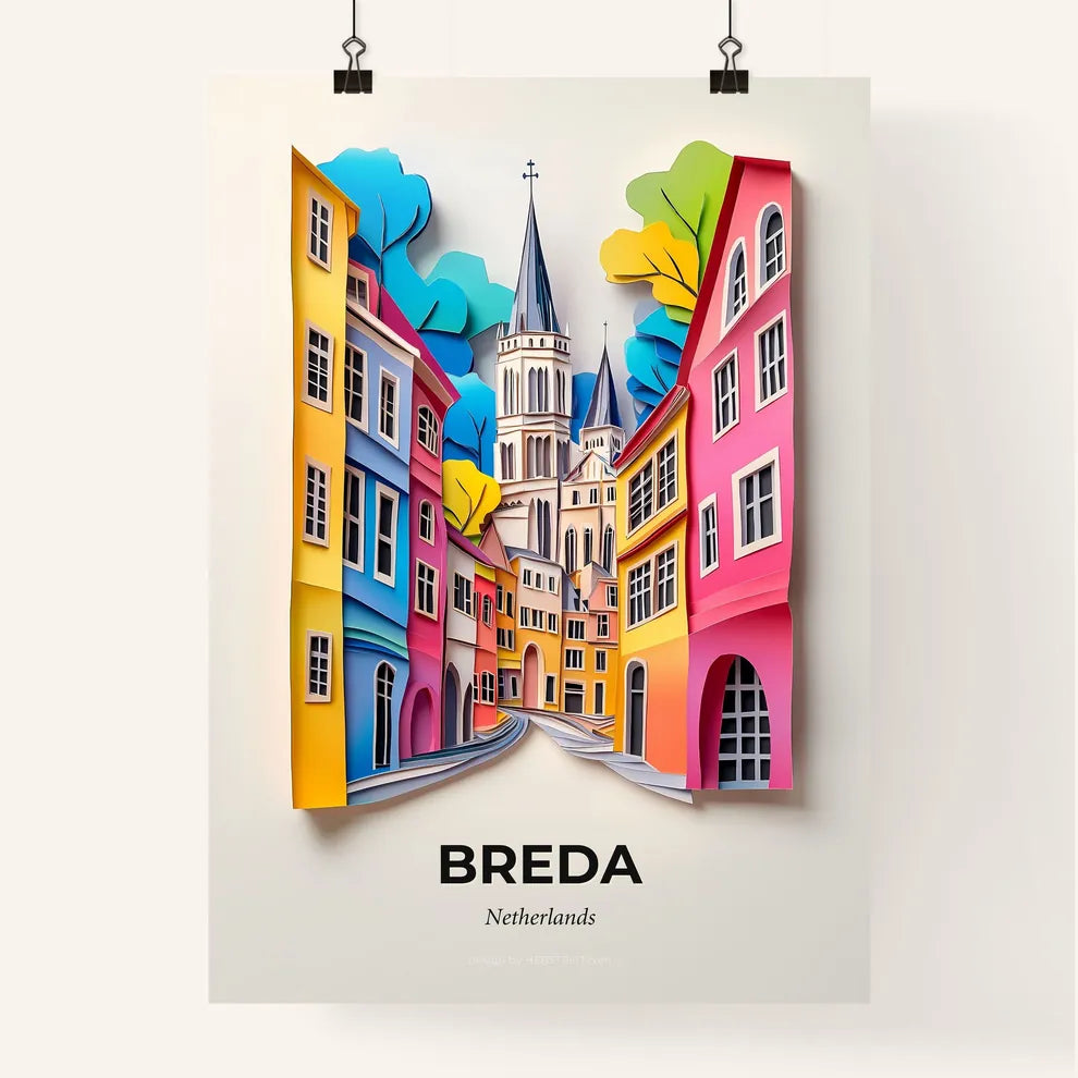 Vivid Breda, Netherlands, Colorful Poster
