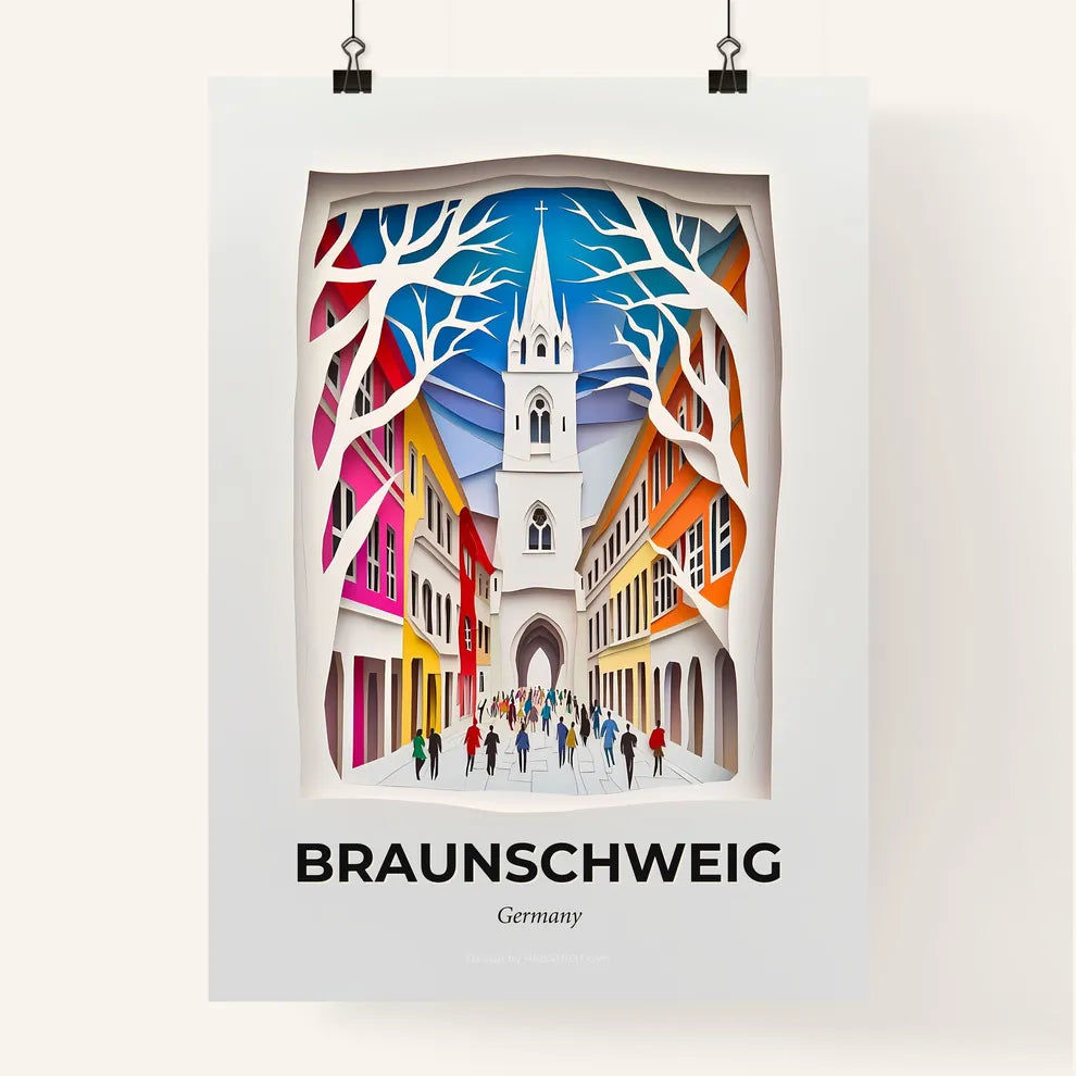 Vivid Braunschweig, Germany, Colorful Poster