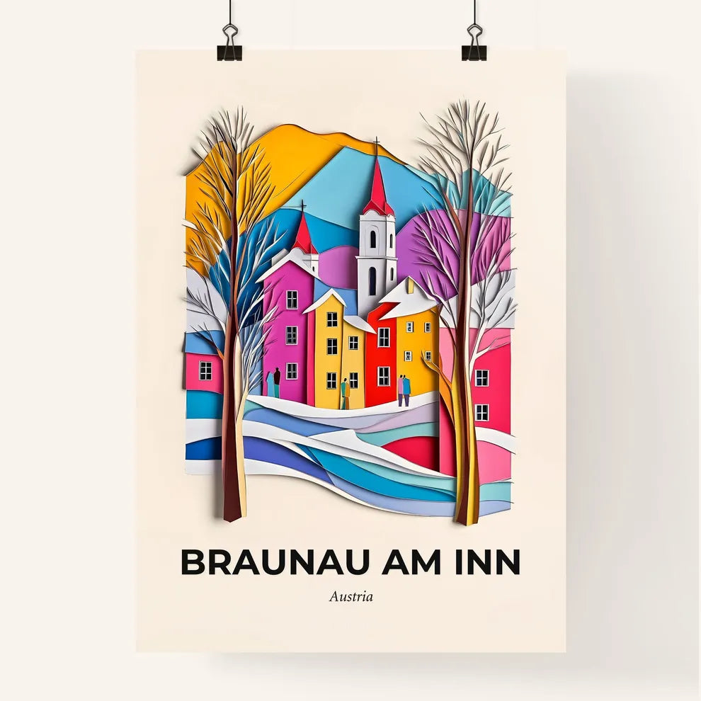 Vivid Braunau am Inn, Austria, Colorful Poster