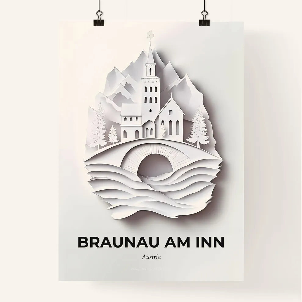 Vivid Braunau am Inn, Austria, Colorful Poster