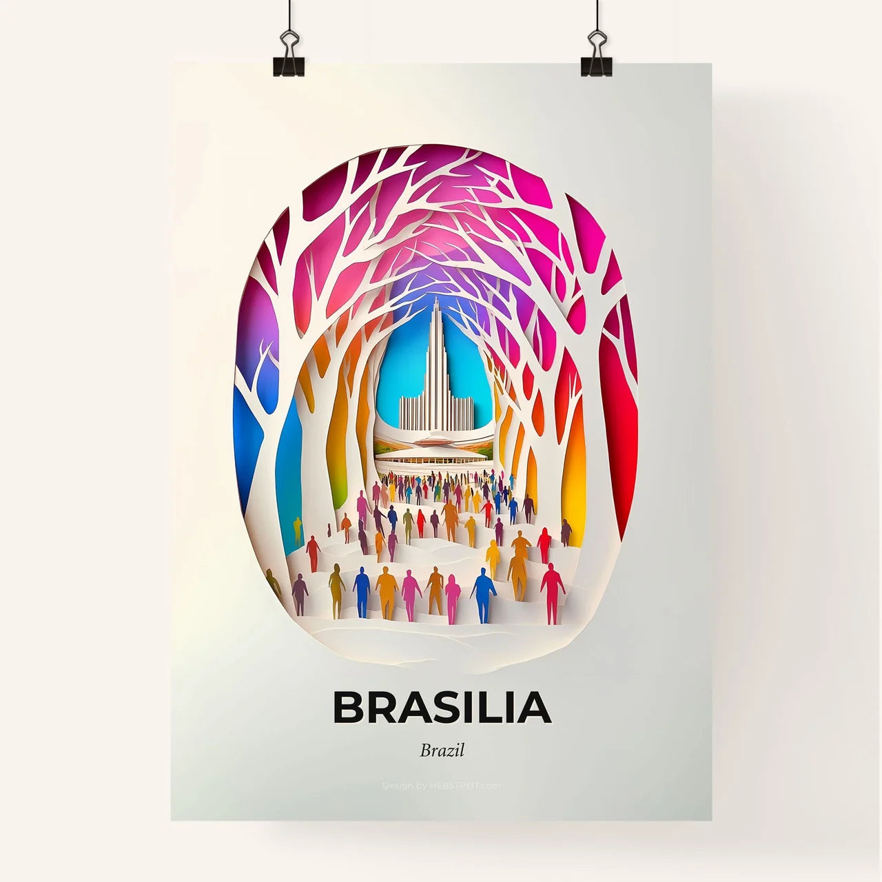 Vivid Brasilia, Brazil, Colorful Poster