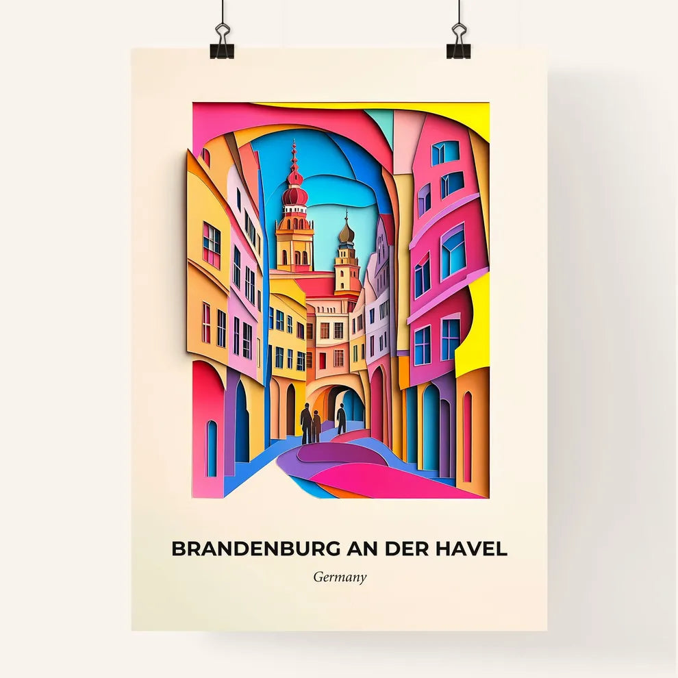 Vivid Brandenburg an der Havel, Germany, Colorful Poster