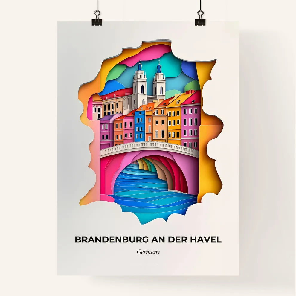 Vivid Brandenburg an der Havel, Germany, Colorful Poster