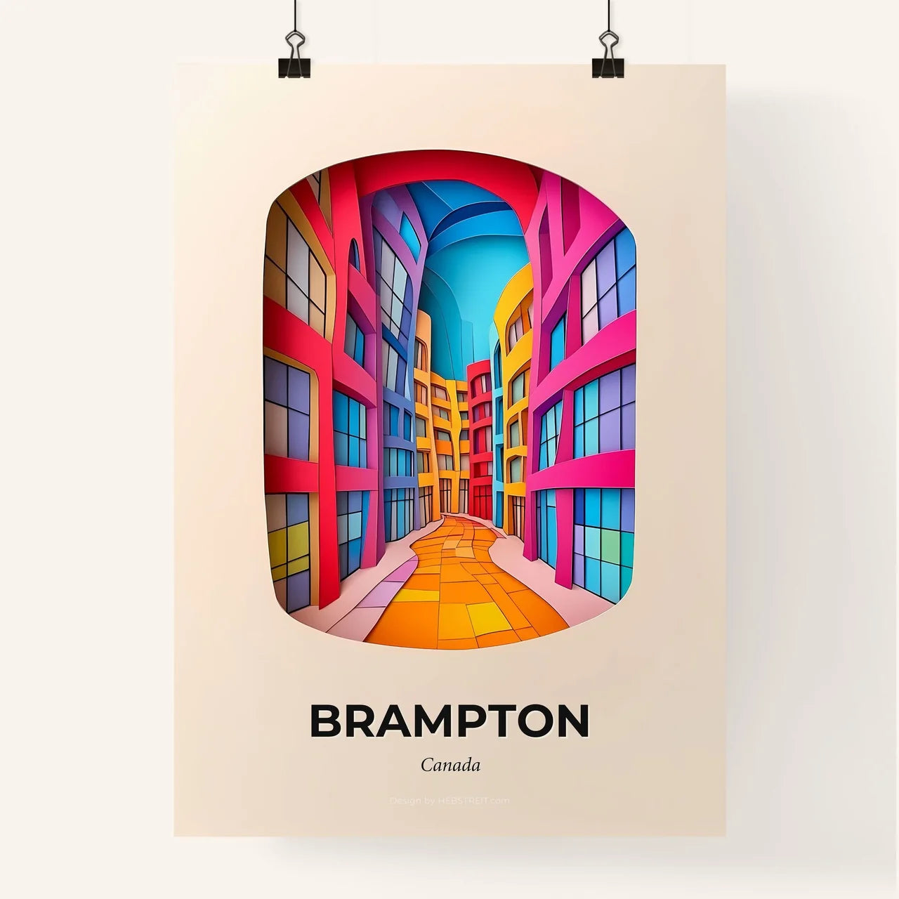 Vivid Brampton, Canada, Colorful Poster
