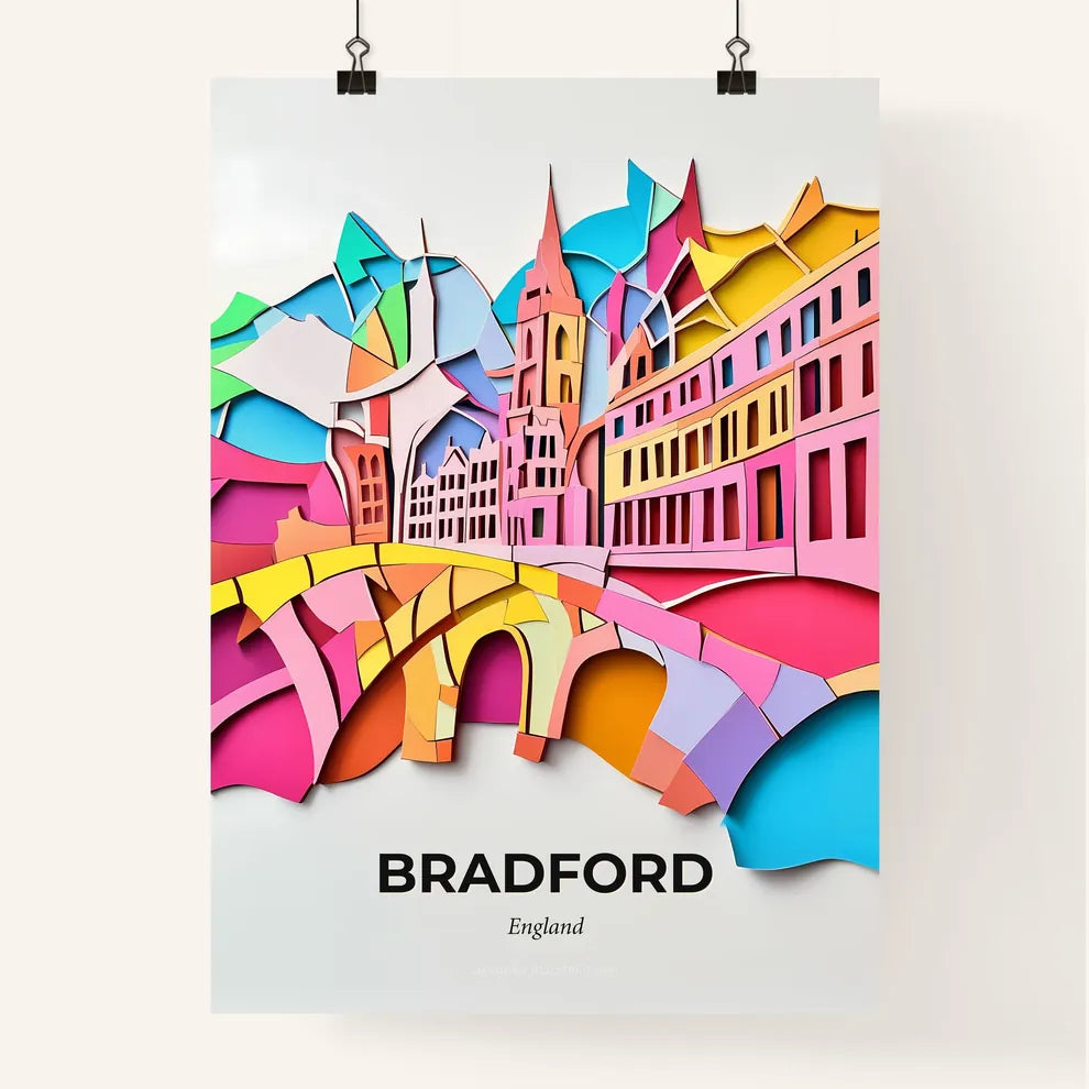 Vivid Bradford, England, Colorful Poster