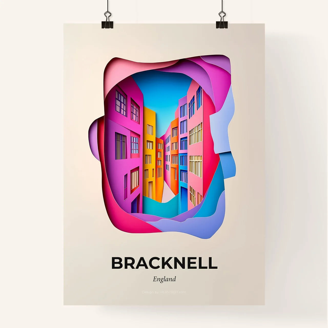 Vivid Bracknell, England, Colorful Poster