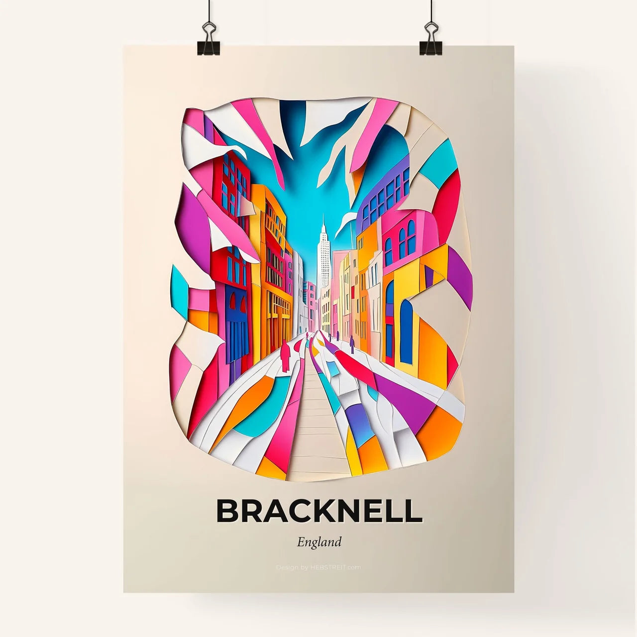 Vivid Bracknell, England, Colorful Poster