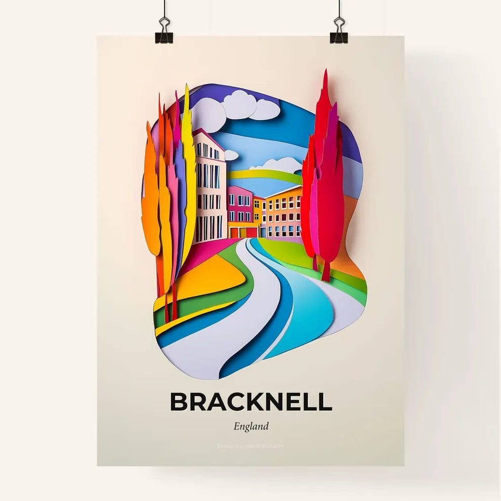 Vivid Bracknell, England, Colorful Poster