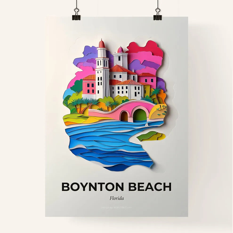 Vivid Boynton Beach, Florida, Colorful Poster