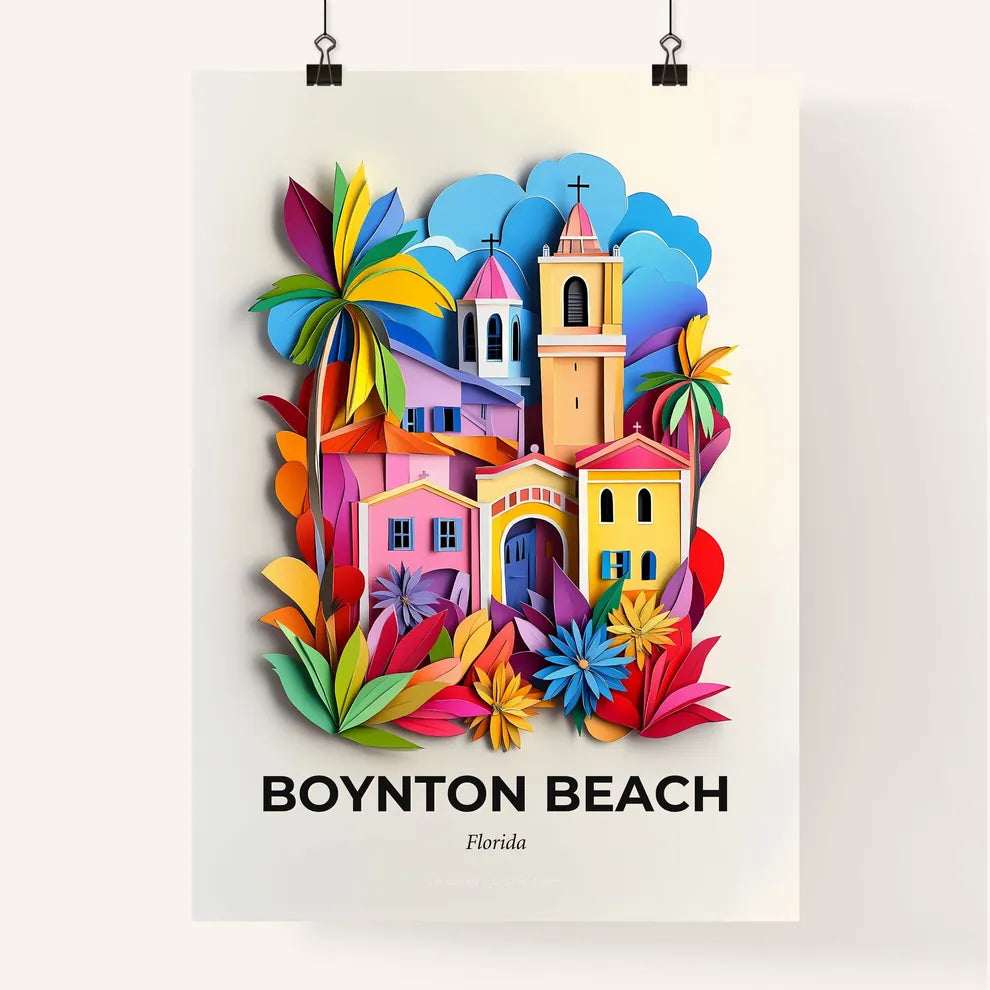 Vivid Boynton Beach, Florida, Colorful Poster