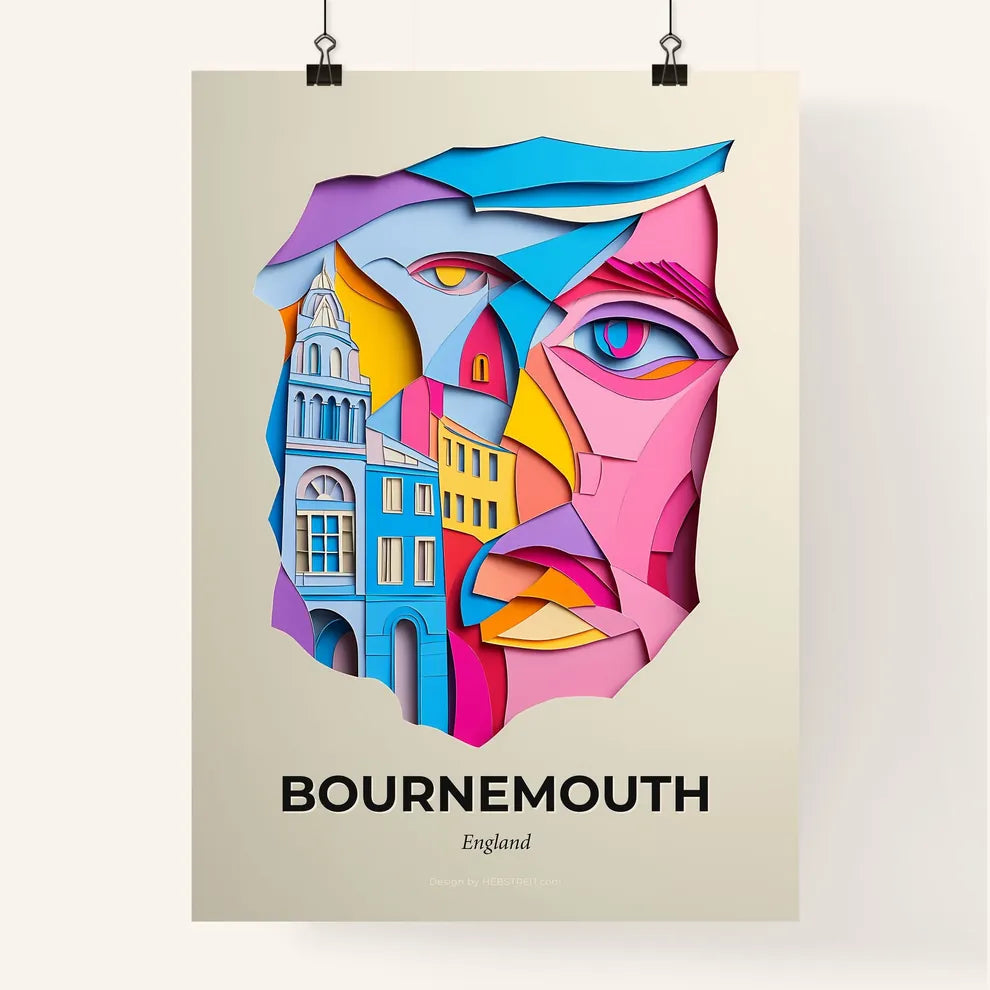 Vivid Bournemouth, England, Colorful Poster