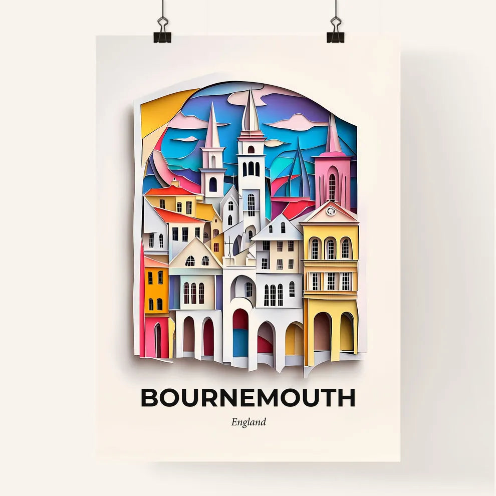 Vivid Bournemouth, England, Colorful Poster