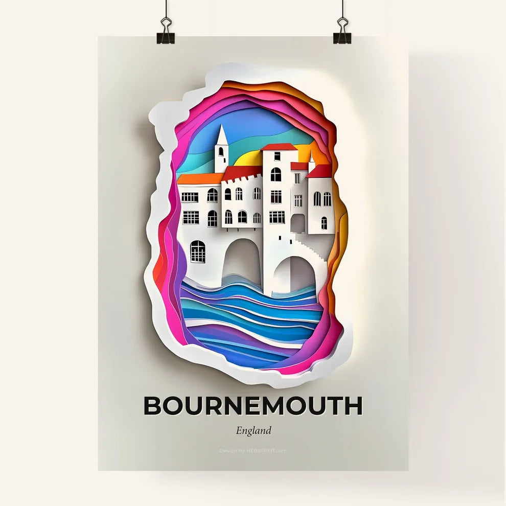 Vivid Bournemouth, England, Colorful Poster