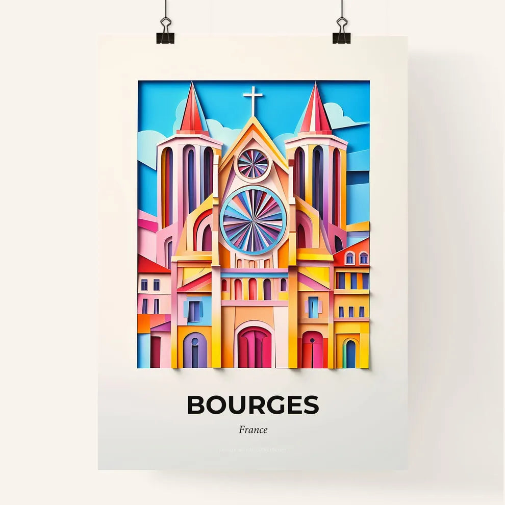 Vivid Bourges, France, Colorful Poster