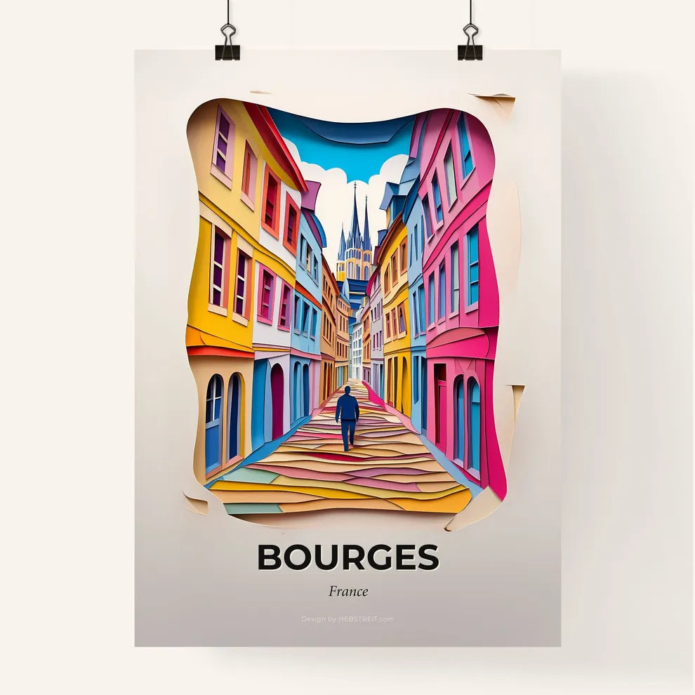 Vivid Bourges, France, Colorful Poster